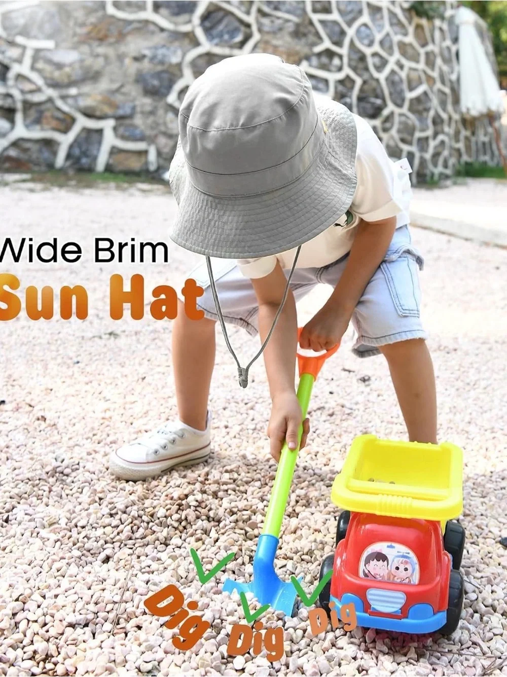 FURTALK Baby Toddler Sun Hat Kids Bucket Hat UPF50+ UV Adjustable Lightweight